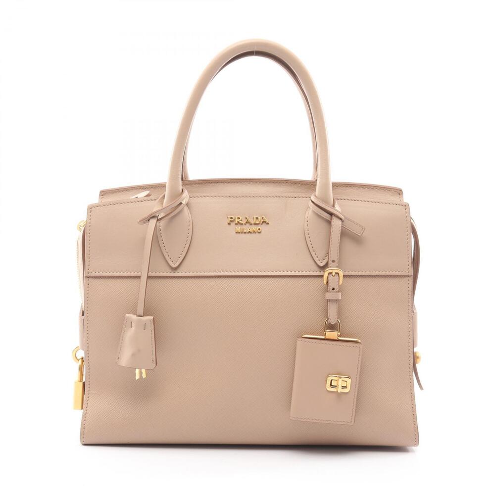 Prada Esplanade SAFFIANO CITY Handbag Leather Beige